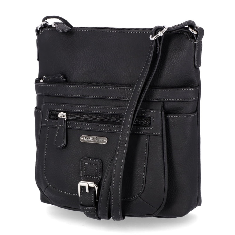 MULTISAC Black Flare Crossbody Bag